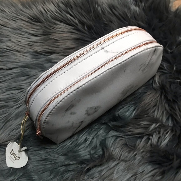 😇Imoshion Vegan Leather Gray and black Cosmetic Bag - Picture 2 of 8